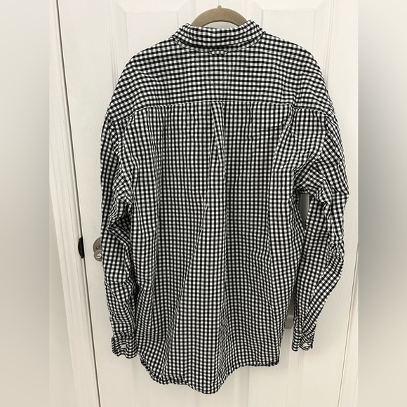 Tommy Hilfiger Black and White Checkered Button-Down Shirt, Sz XL - Picture 7 of 7